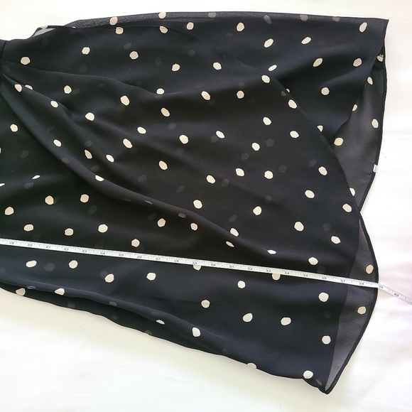 Vintage David Warren polka-dot faux wrap dress Classic Minimalist Closet Staple - Picture 6 of 14